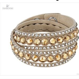 SWAROVSKI Slake Beige Dot Wrap Bracelet